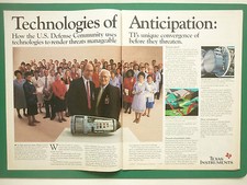 8/1987 PUB TEXAS INSTRUMENTS HARM HIGH SPEED ANTI RADAR MISSILE ORIGINAL AD