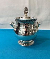 CHRISTOFLE sugar bowl model MALMAISON silver metal EMPIRE coffee tea 15 cm