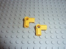 2 x LEGO TECHNIC Yellow Angle Connectors 6 ref 32014 / set 8258 7470 10143 7754 