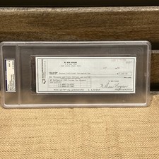 1993 Ben Hogan Signed Kansas Estimated Tax Check PSA Mint 9