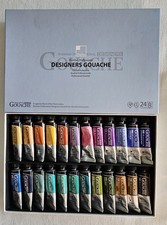 Shinhan Professional Designers Gouache Paint 24 Colors - Set B Used SHIPS FREE