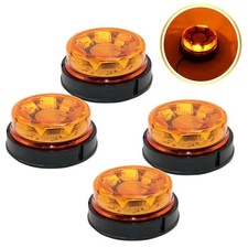 4x LED Stroboscope Ambre Jaune