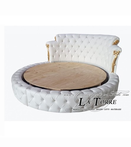 Lit rond double avec cadre - rond,
