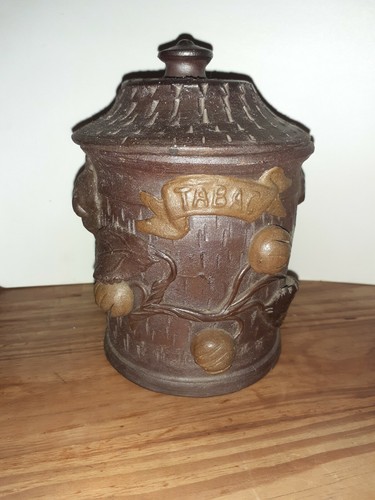 Ancien pot tabac terre - tabac,