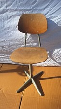 ANTIQUE SMALL CHILDREN'S CHAIR WORKSHOP METAL & WOOD-INDUSTRIAL DESIGN VINTAGE