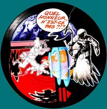 Collage on vinyl 33 rpm - what an honor (tintin)