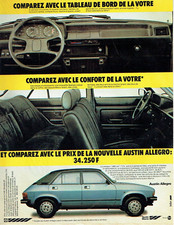 publicité Advertising 0323 1980  Austin Morris   Allegro comparez....