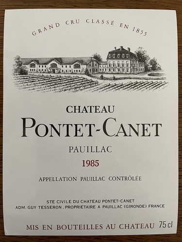 étiquette château pontet - Étiquette,