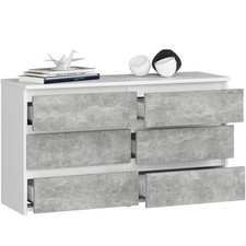 Commode BDW avec 6 tiroirs - armoire, buffet, armoire à chaussures - 100 x...