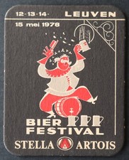 Sous-bock STELLA ARTOIS Bier Festival LEUVEN 1978 beermat coaster 13