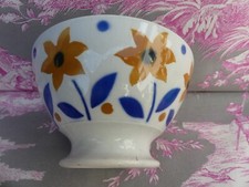 Gros BOL ancien Lunéville fleurs stylisés Vintage Rétro 13,5cmX7,5cm diam BOWL