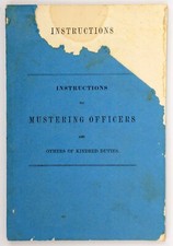Civil War Instructions To Mustering Officers Manual Book 1863