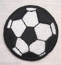 ÉCUSSON APPLIQUE PATCH thermocollant - BALLON FOOTBALL - diamètre 4,5 cm