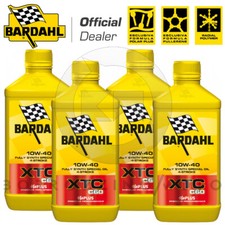 4Lt SYNTHETIC MOTORCYCLE OIL 4T BARDAHL XTC C60 10w40 JASO MA2 FULLERENE POLAR PLUS