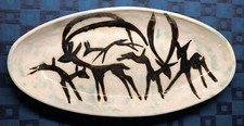 Rare Vintage Pottery in the Taste of Jean Lurçat & Picard Long Plate One Piece