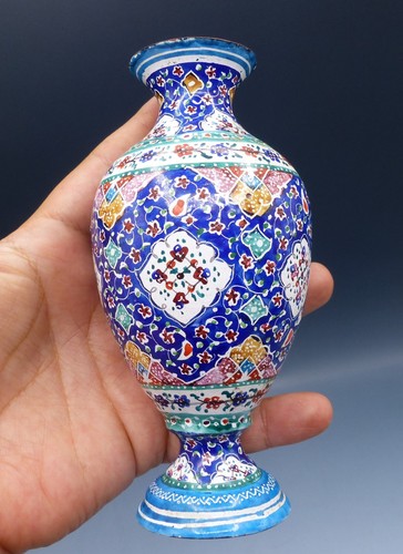 Ancien vase cuivre émaillé - ancien,