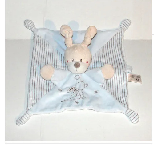 Doudou lapin bleu - lapin, nicotoy
