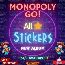 Monopoly_Stickers_Go! 1⭐- 6⭐ (All Stickers Available) CHEAPEST?SUPER FAST⚡