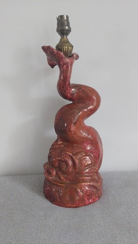 Lampe faience dauphin - faience,