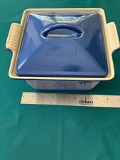 Le Creuset Heritage 7" Square Covered Casserole in Marseille Blue