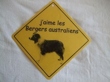 Pancarte -  J'aime les Bergers australiens