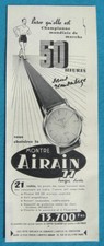Publicité Papier - Montre Airain 77 De 1957