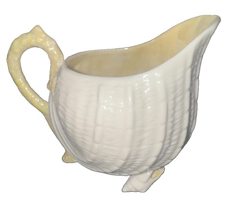 Belleek neptune yellow creamer - neptune,