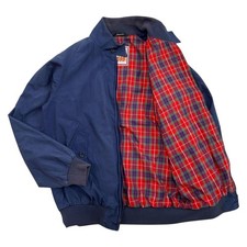Baracuta G9 Harrington Jacket Navy 38 Classic Tartan Lining Swing Top F/S