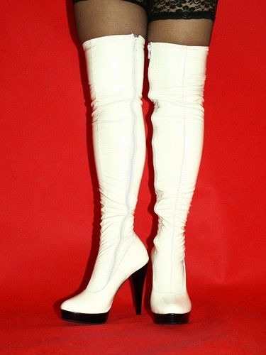 Bottes overknee laquées - bottes, 41