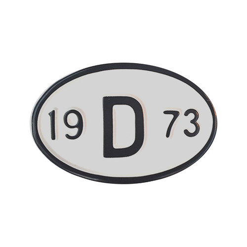 Plaque arrière année 1973 - , vw