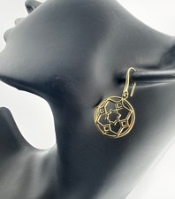 Tiffany & Co Picasso Zellige 18K Yellow Gold Medallion Drop Dangle Earrings 6.2G