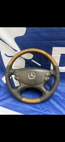Volant mercedes w211 cuir bois - mercedes,