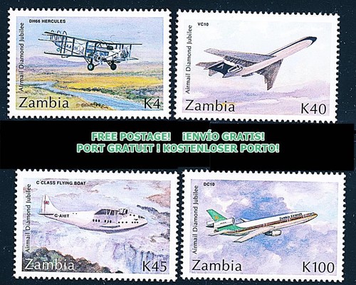 Zambia 1992 planes aviation - 1992, planes/aviation
