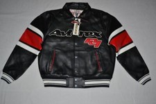 Solde Authentique Avirex Legend Veste Bomber Cuir Noir Hommes Neuf Tout Tailles