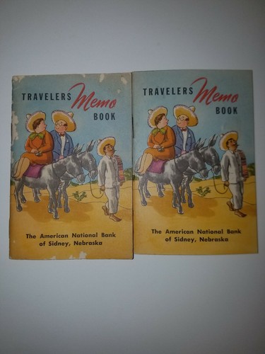 Vintage 1947 travelers memo - vintage,