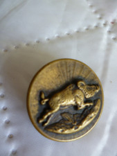 ancien bouton metal chasse