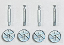 4 Ikea M8 Cam Lock Screws + 4  Spiral / Eccentric Case Nuts Part# 114671  114670