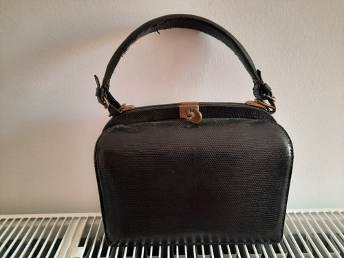 Sac main cuir vintage - sac, en
