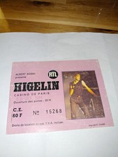 Ticket De Concert Higelin