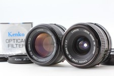 Tested 2Lens [A MINT] Canon New FD 50mm , 28mm for Film SLR A-1 AE-1 From JAPAN