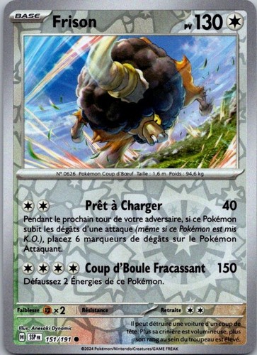 Carte pokémon frison 151 191 - frison, 151/191