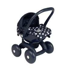 Dolly Tots My First 4 in 1 Dolls Pram Navy | Baby Toy Stroller Buggy for Girls