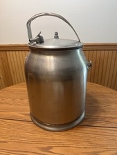 McCormick Deering Stainless Steel Cow Milker Pulsator Vintage 5 Gallon W/ Lid