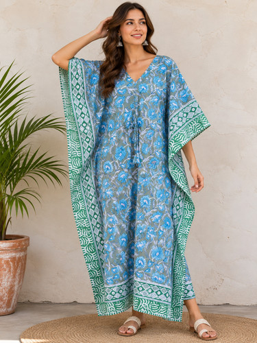 Robe kaftan bohème longue - robe,