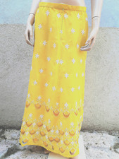 JUPE Vintage longue jaune à