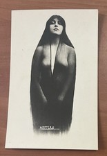 WOMAN IN VEIL PHOTO POSTCARD SATRAP MYSTERY NUDE FEMALE