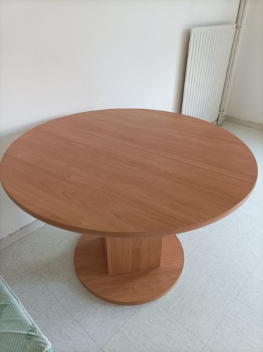 Table ronde avec rallonge - ronde,