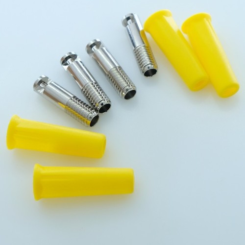 Fiche banane 4mm femelle jaune