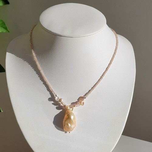 Collier argent perle baroque - collier,
