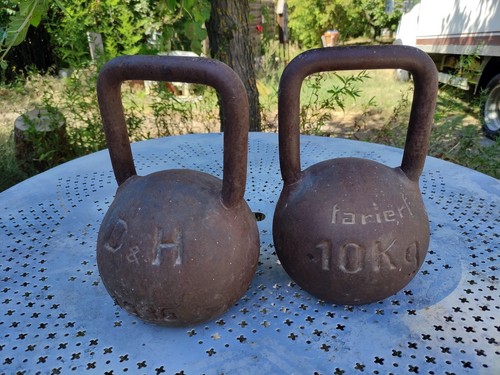 Ancien paire haltères - ,